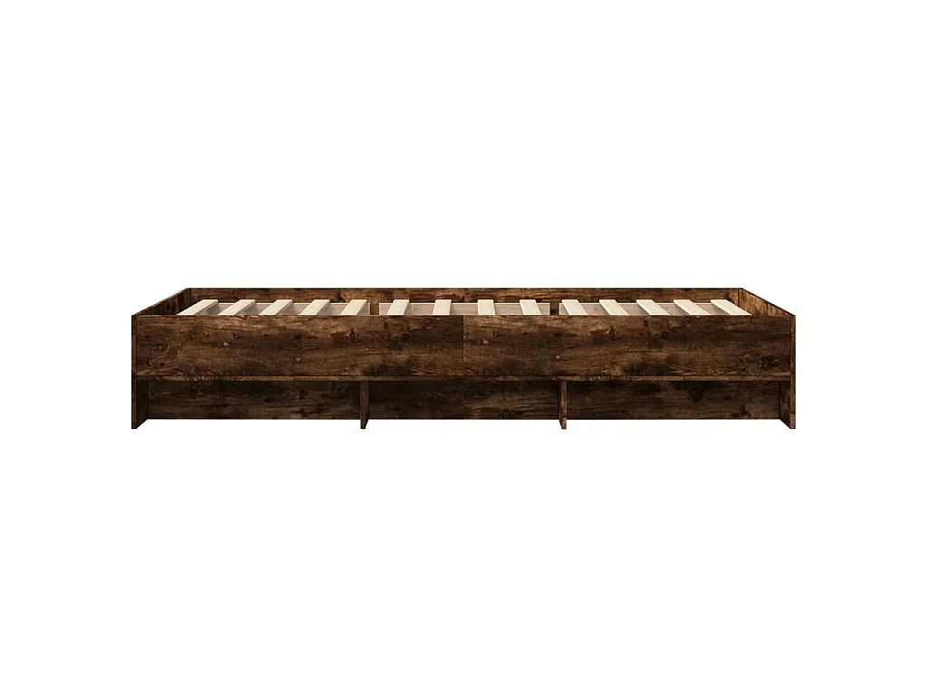 Bedframe zonder matras hout gerookt eikenkleurig 75x190 cm