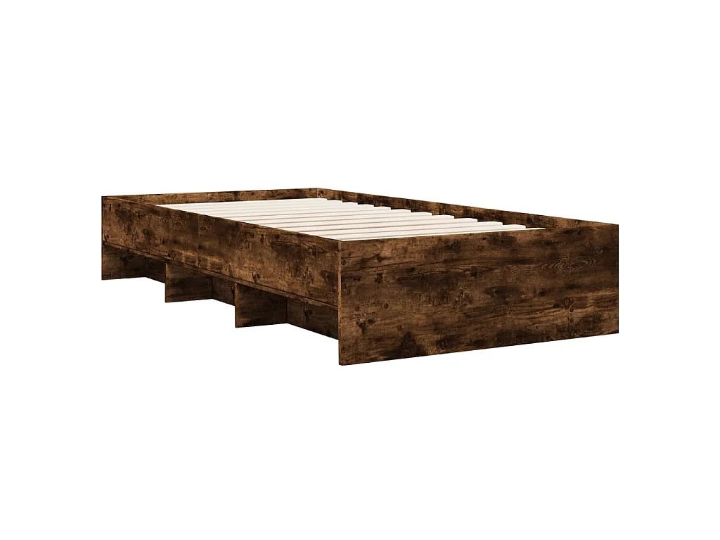 Bedframe zonder matras hout gerookt eikenkleurig 75x190 cm