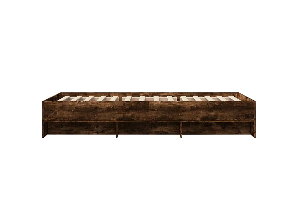 Bedframe zonder matras hout gerookt eikenkleurig 75x190 cm