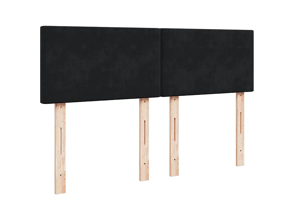 Boxspring met matras fluweel zwart 160x200 cm