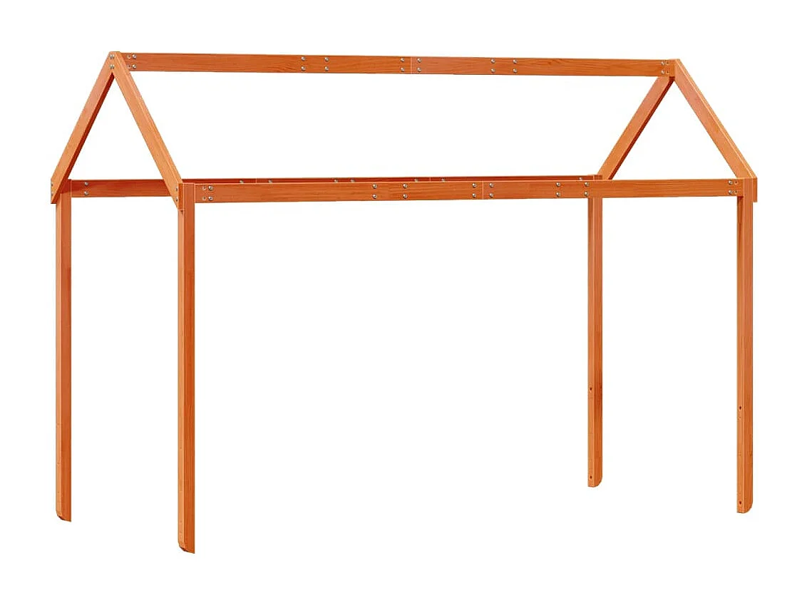 Lit haut sans matelas cire marron 90x200 cm bois de pin massif