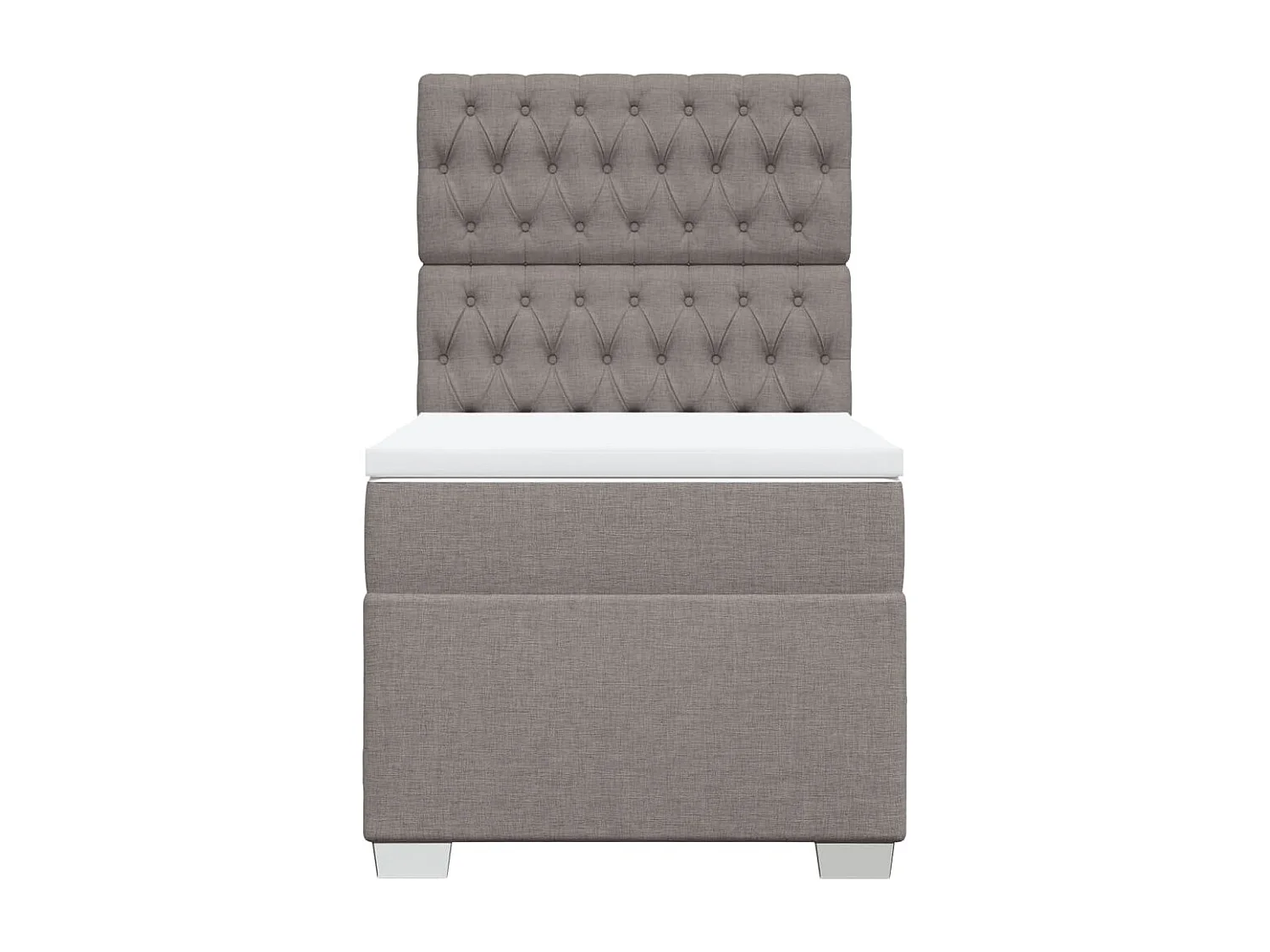 Sommier à lattes de lit avec matelas Taupe 90x190 cm Tissu