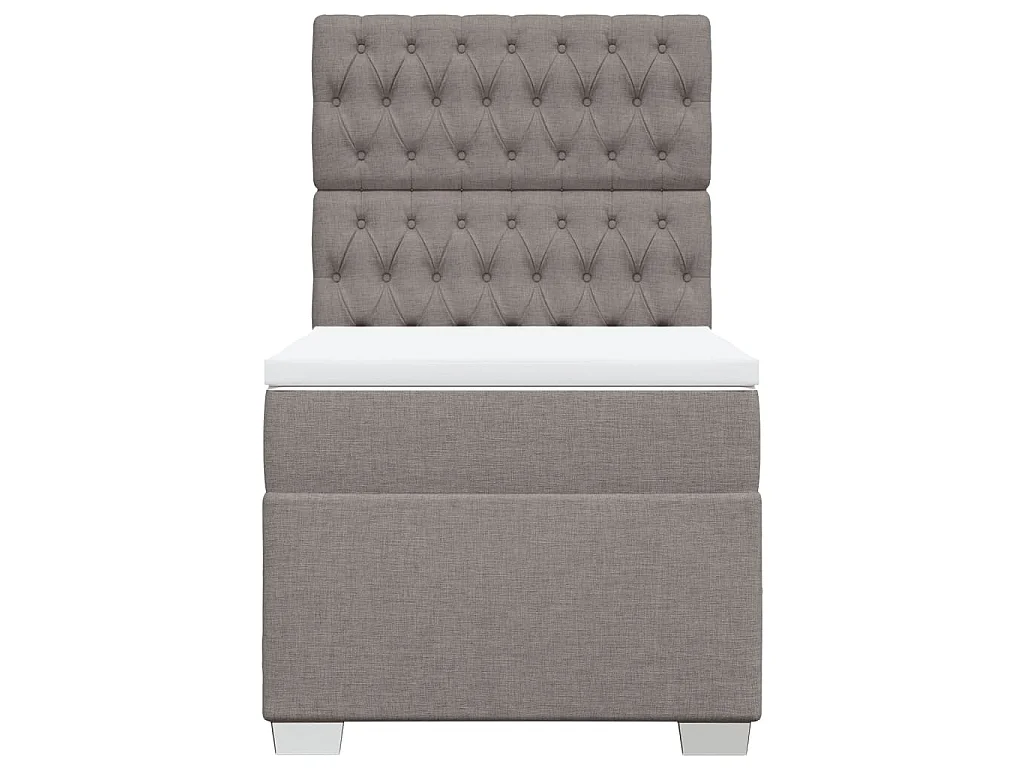 Boxspringbett mit Matratze Taupe 90x190 cm Stoff