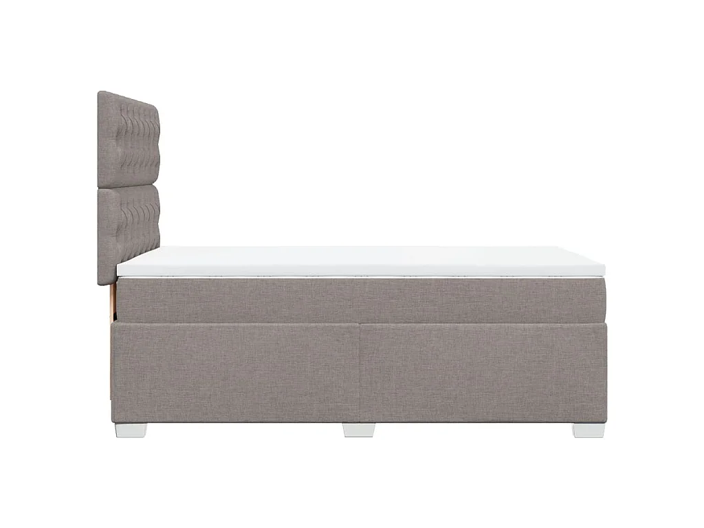 Boxspringbett mit Matratze Taupe 90x190 cm Stoff