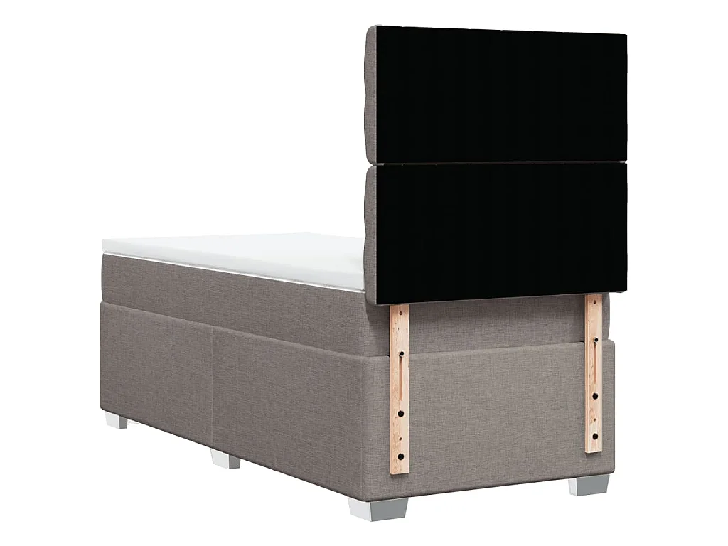 Boxspringbett mit Matratze Taupe 90x190 cm Stoff