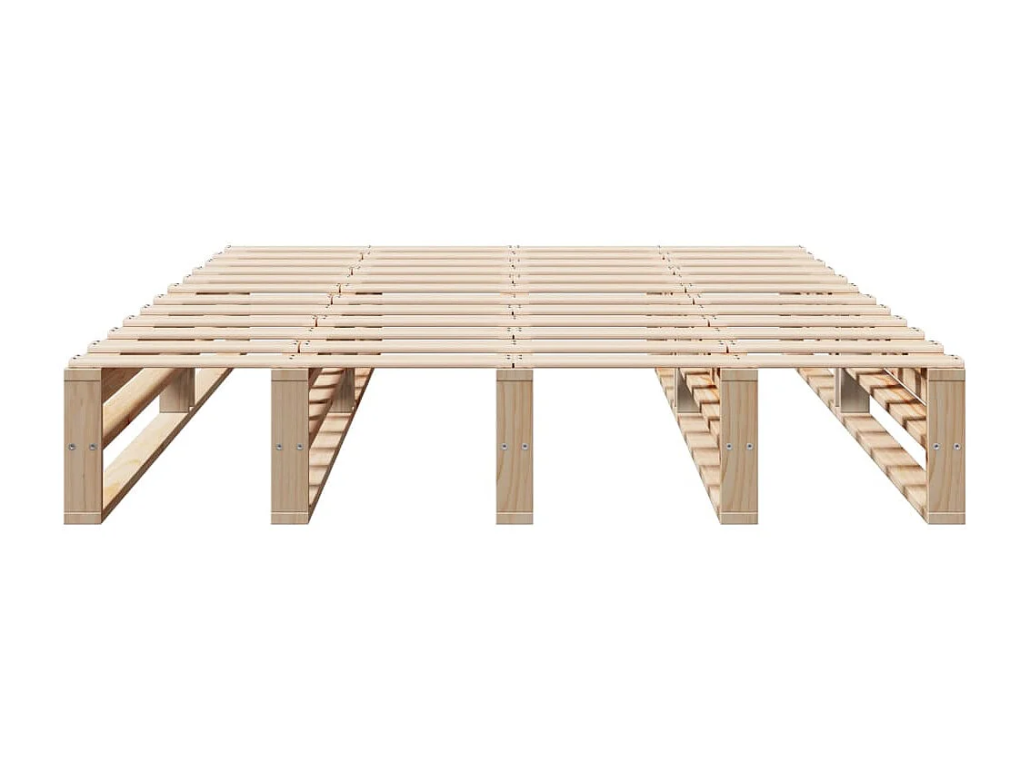 Cadre de lit sans matelas 135x190 cm bois de pin massif