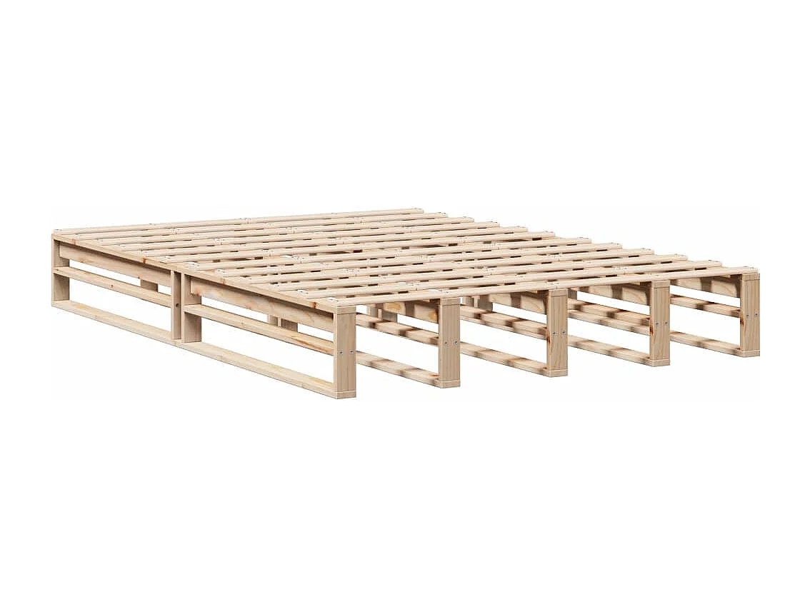 Cadre de lit sans matelas 135x190 cm bois de pin massif