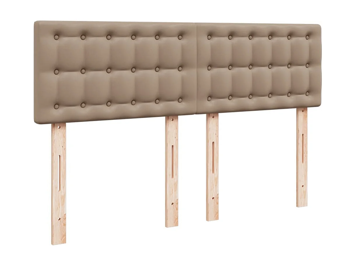Cama com molas/colchão 160x200 cm couro artificial cappuccino