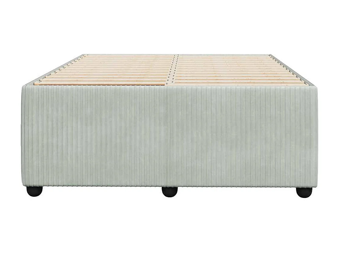 Bettgestell ohne Matratze Hellgrau 120x200 cm Samt
