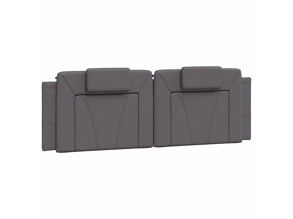 Lit Viana avec matelas gris 160x200 cm similicuir