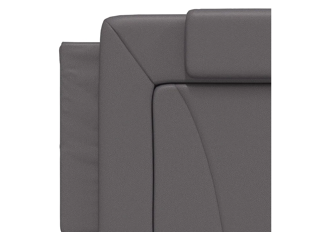 Lit Viana avec matelas gris 160x200 cm similicuir