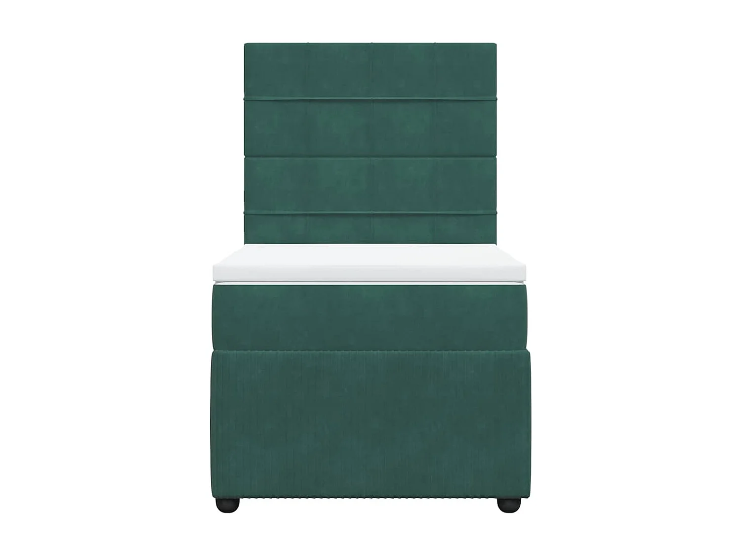 Sommier à lattes de lit et matelas Vert foncé 80x200 cm Velours