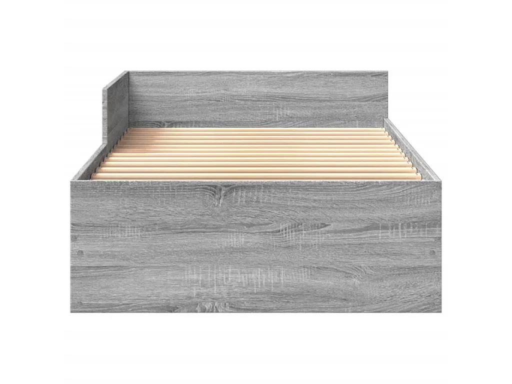 Cadre de lit sans matelas sonoma gris 75x190 cm