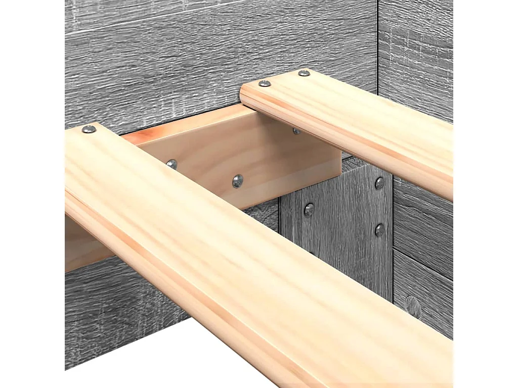 Cadre de lit sans matelas sonoma gris 75x190 cm