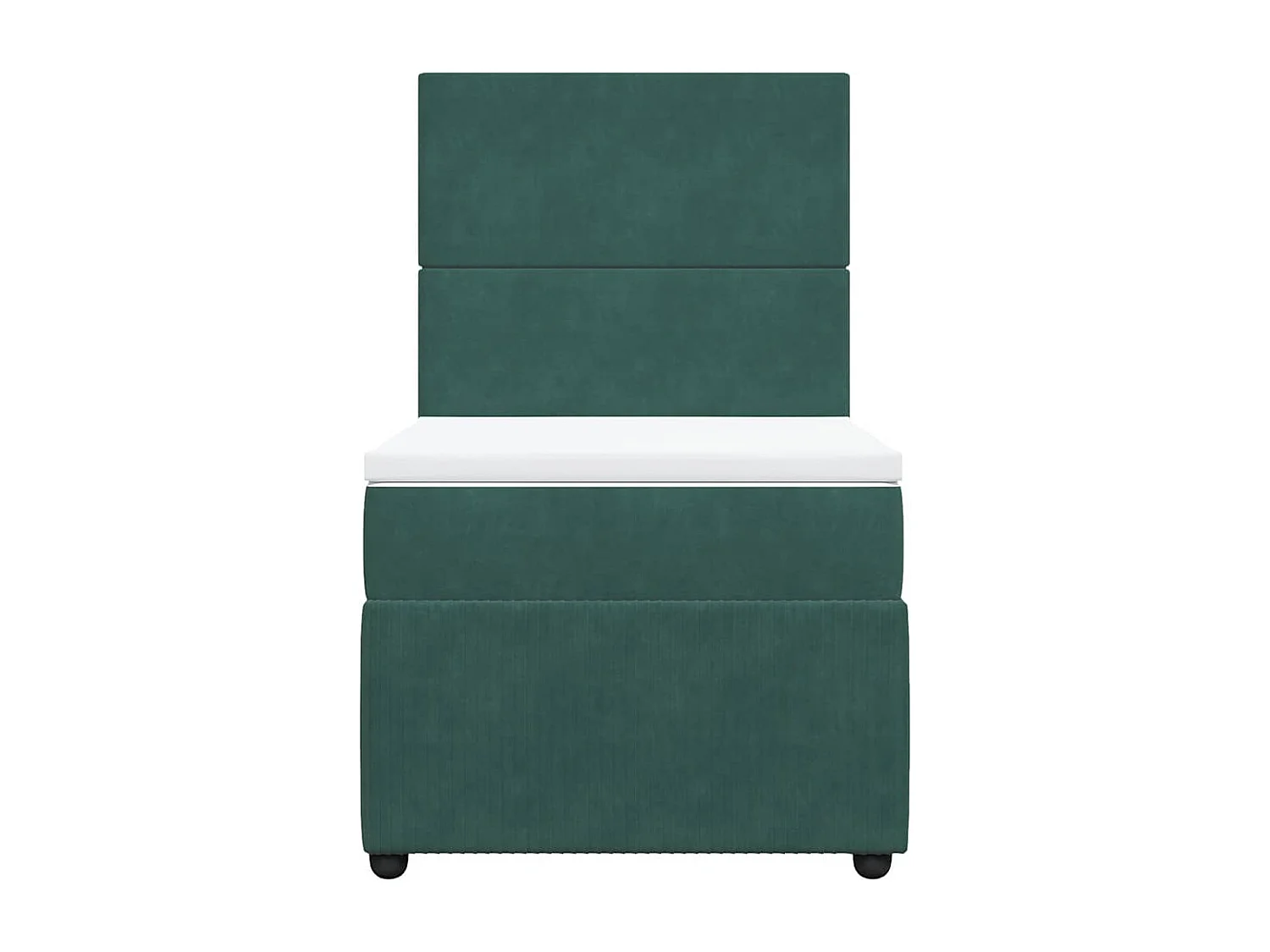 Giroletto a Molle con Materasso Verde Scuro 80x200 cm Velluto