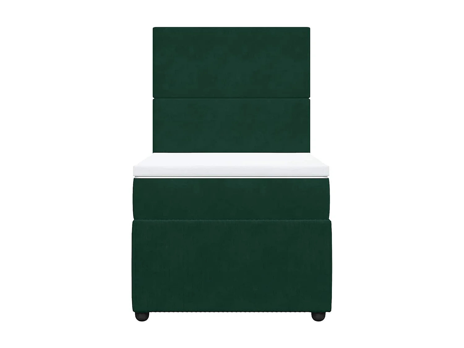 Sommier à lattes de lit et matelas Vert foncé 80x200 cm Velours