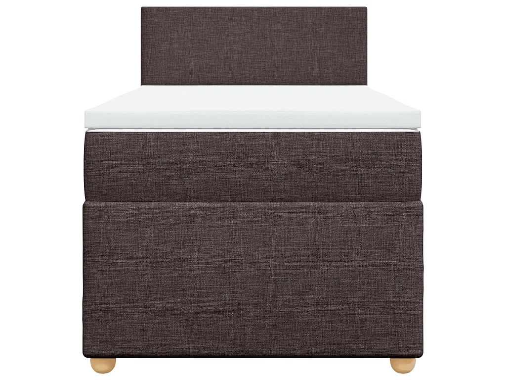 Boxspringbett mit Matratze Dunkelbraun 100x200 cm Stoff