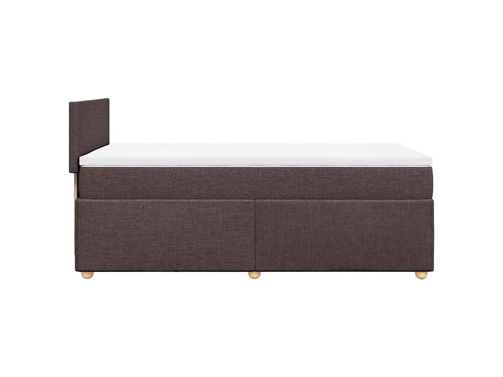 Boxspringbett mit Matratze Dunkelbraun 100x200 cm Stoff
