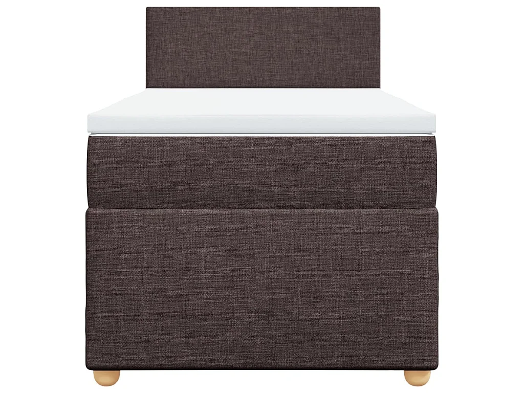 Boxspring met matras stof donkerbruin 100x200 cm