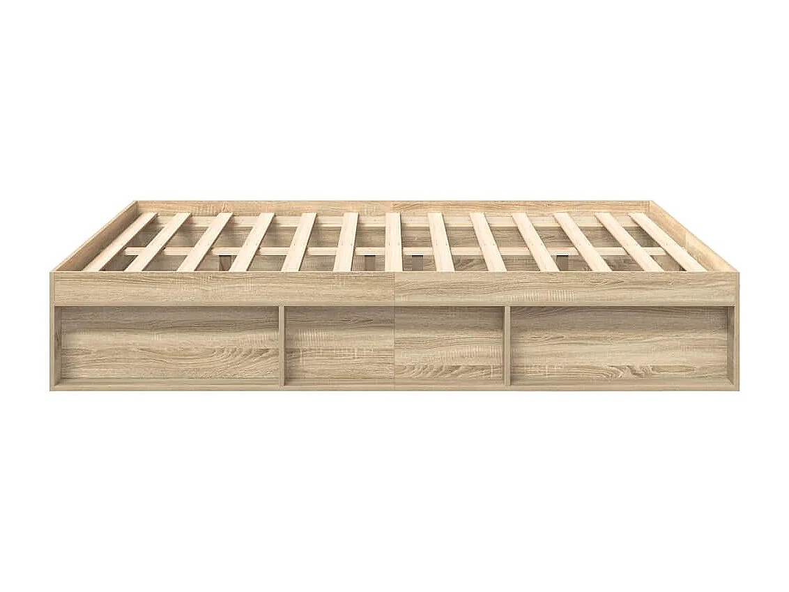 Cadre de lit sans matelas chêne sonoma 180x200 cm