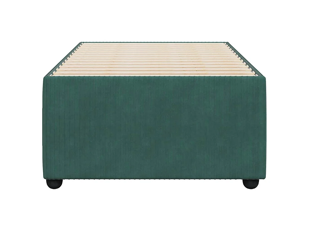 Bettgestell ohne Matratze Dunkelgrün 100x200 cm Samt