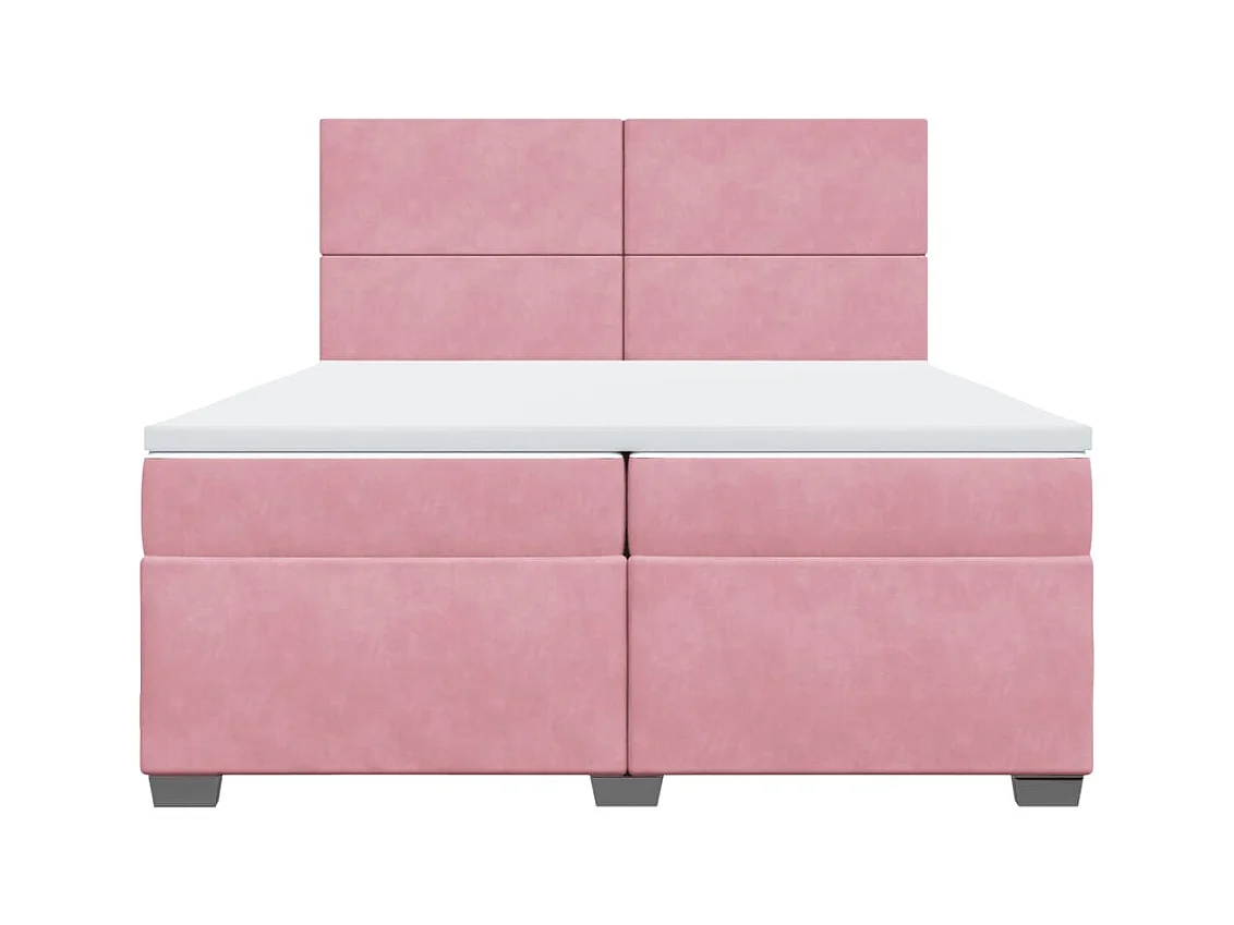 Sommier à lattes de lit avec matelas Rose 200x200 cm Velours