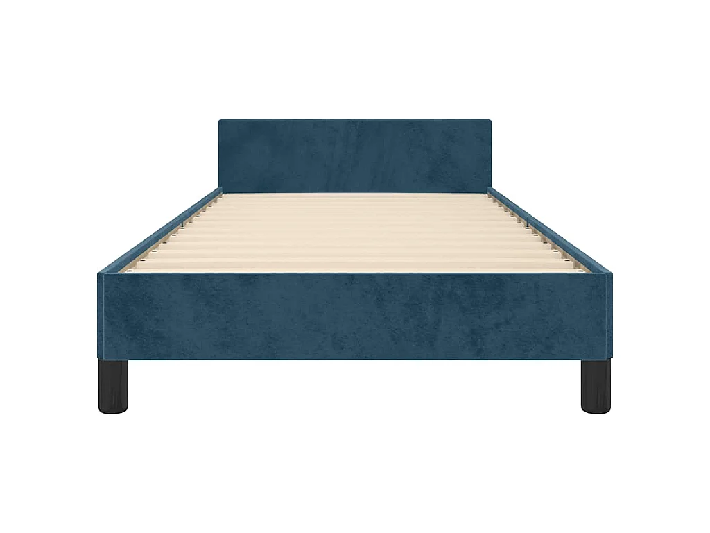 Bedframe zonder matras 90x200 cm fluweel donkerblauw