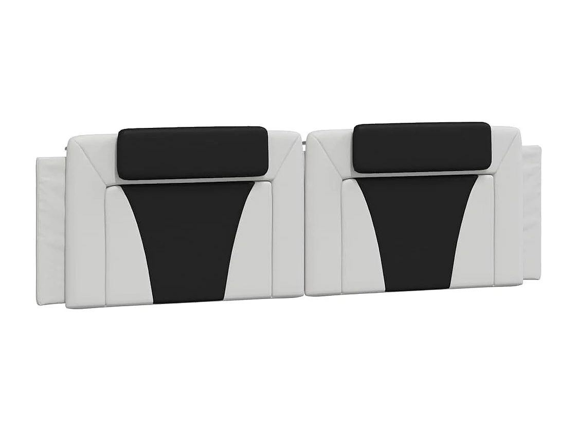 Bettgestell "Viana" mit LED ohne Matratze Weiß und Schwarz 180x200 cm