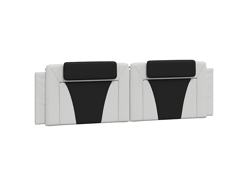 Bedframe "Viana" met LED zonder matras wit en zwart 180x200 cm