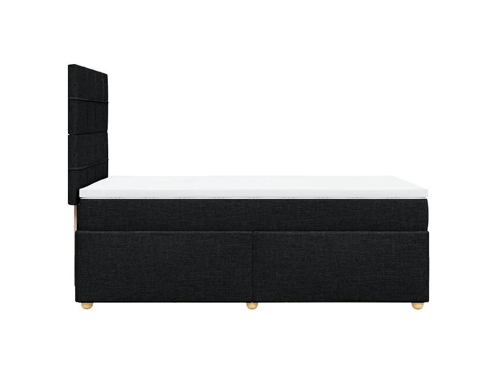 Sommier à lattes de lit avec matelas Noir 90x200 cm Tissu