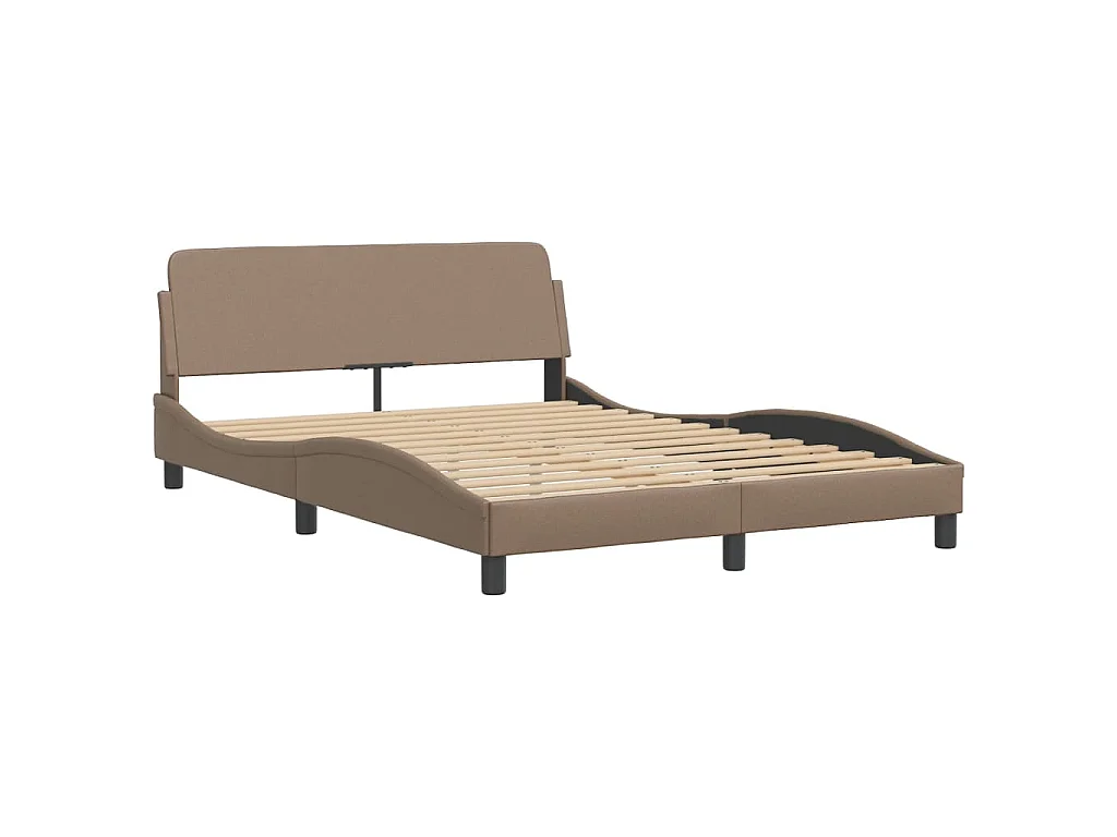 Bed met matras "Hvar" kunstleer cappuccinokleurig 120x200 cm
