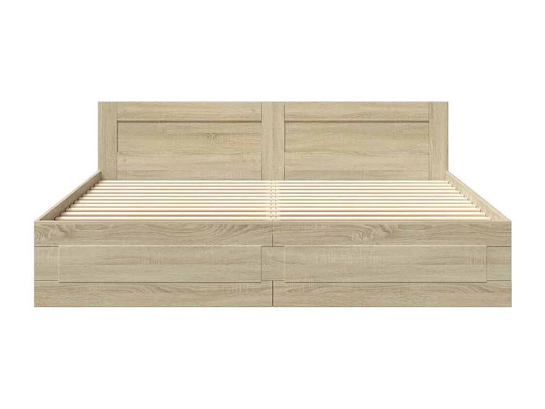 Giroletto Testiera Rovere Sonoma 180x200 cm Legno Multistrato