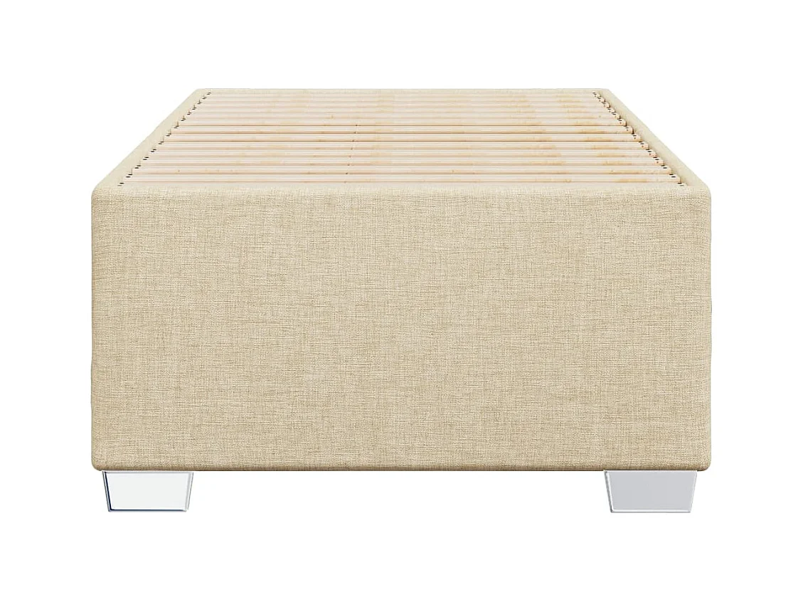 Bedframe zonder matras 80x200 cm stof crèmekleurig