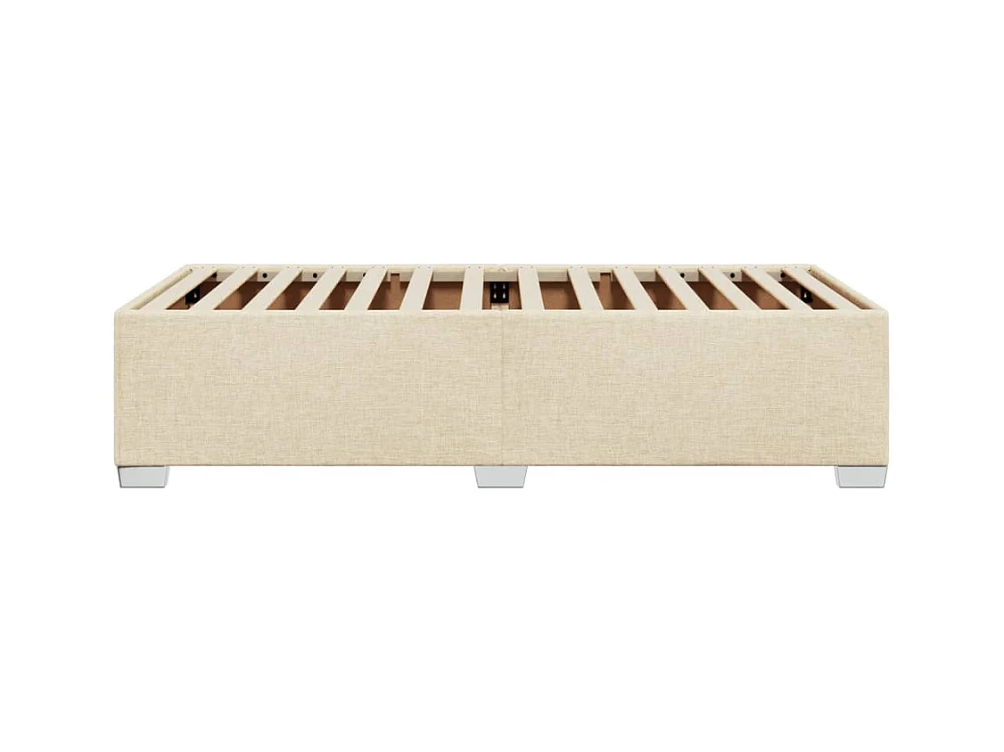Bedframe zonder matras 80x200 cm stof crèmekleurig
