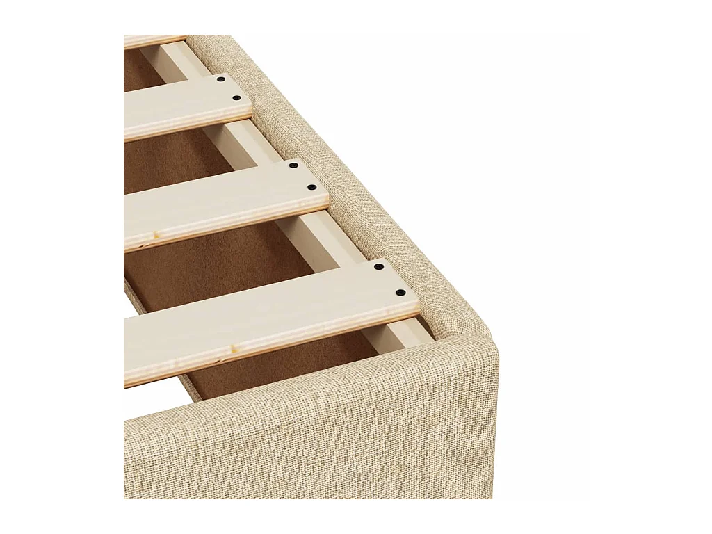 Bedframe zonder matras 80x200 cm stof crèmekleurig