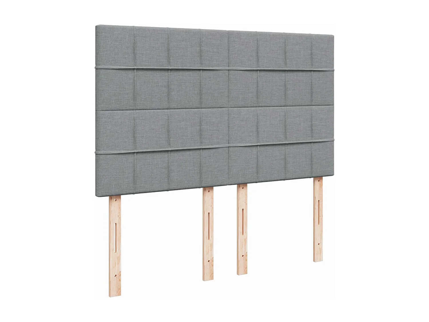 Sommier à lattes de lit avec matelas Gris clair 160x200cm Tissu