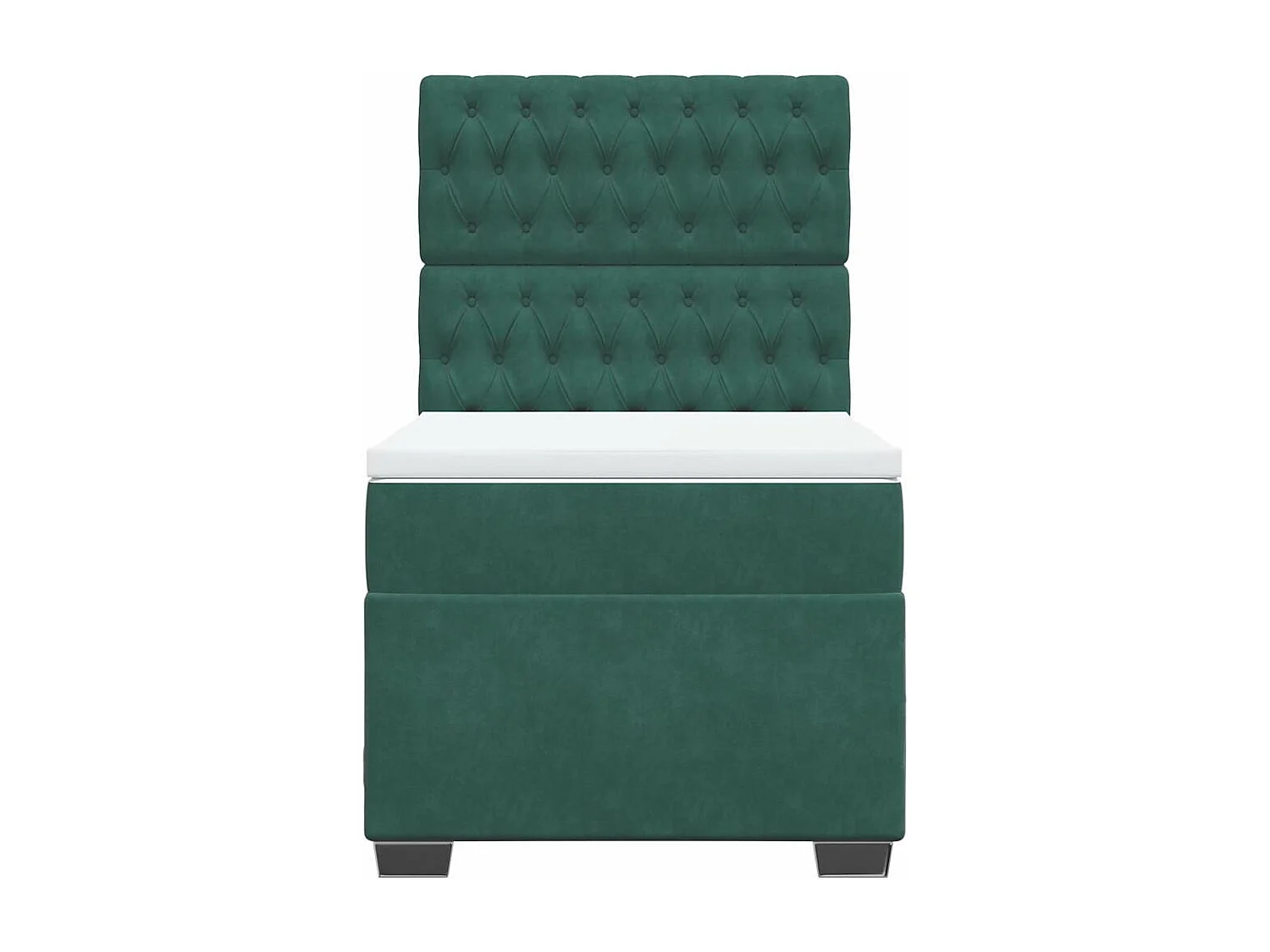 Sommier à lattes de lit avec matelas Vert foncé 90x190 cm