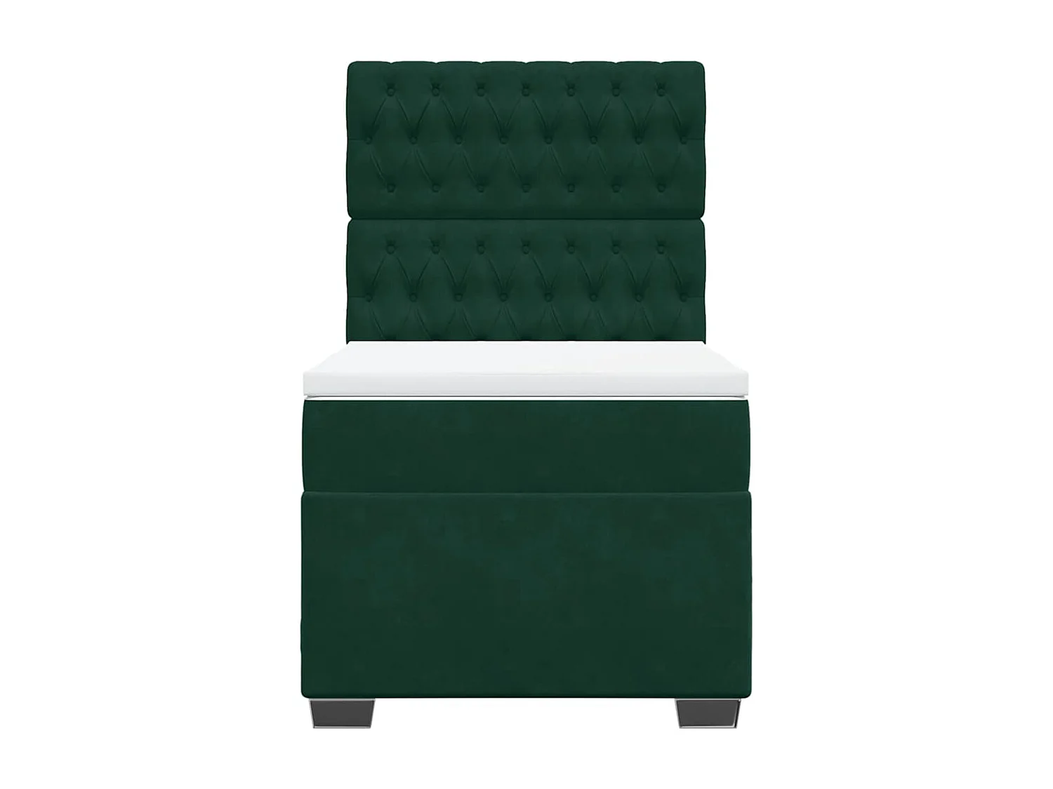 Sommier à lattes de lit avec matelas Vert foncé 90x190 cm