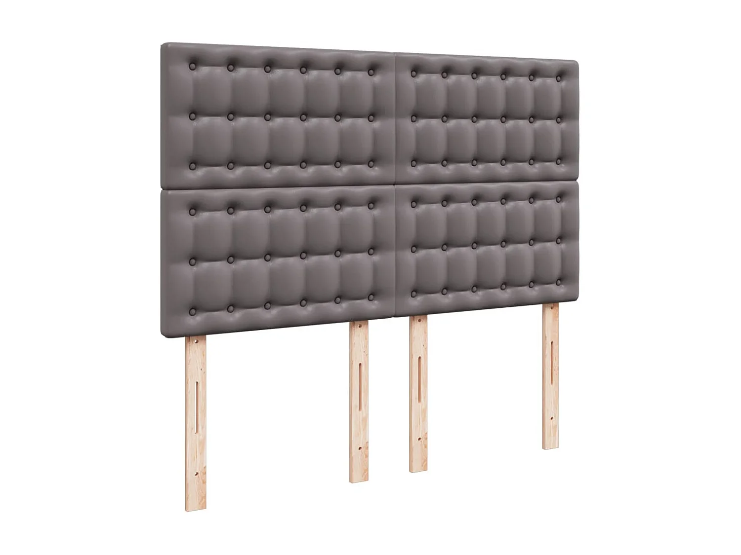 Boxspring met matras kunstleer grijs 160x200 cm