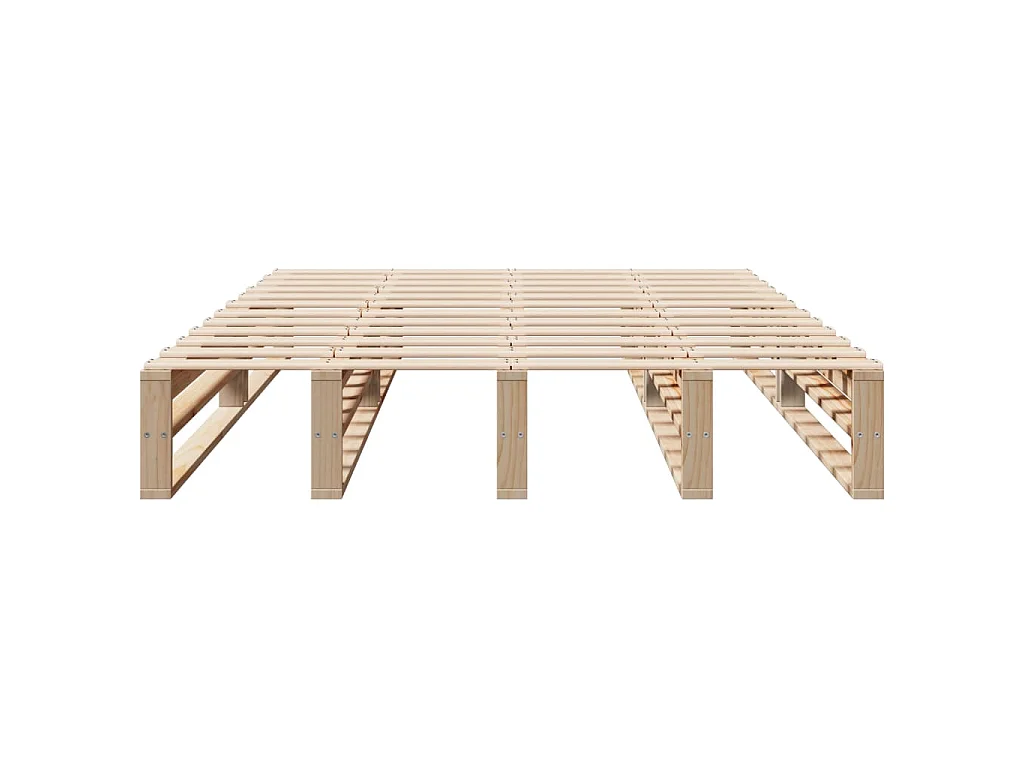 Cadre de lit sans matelas 140x190 cm bois de pin massif