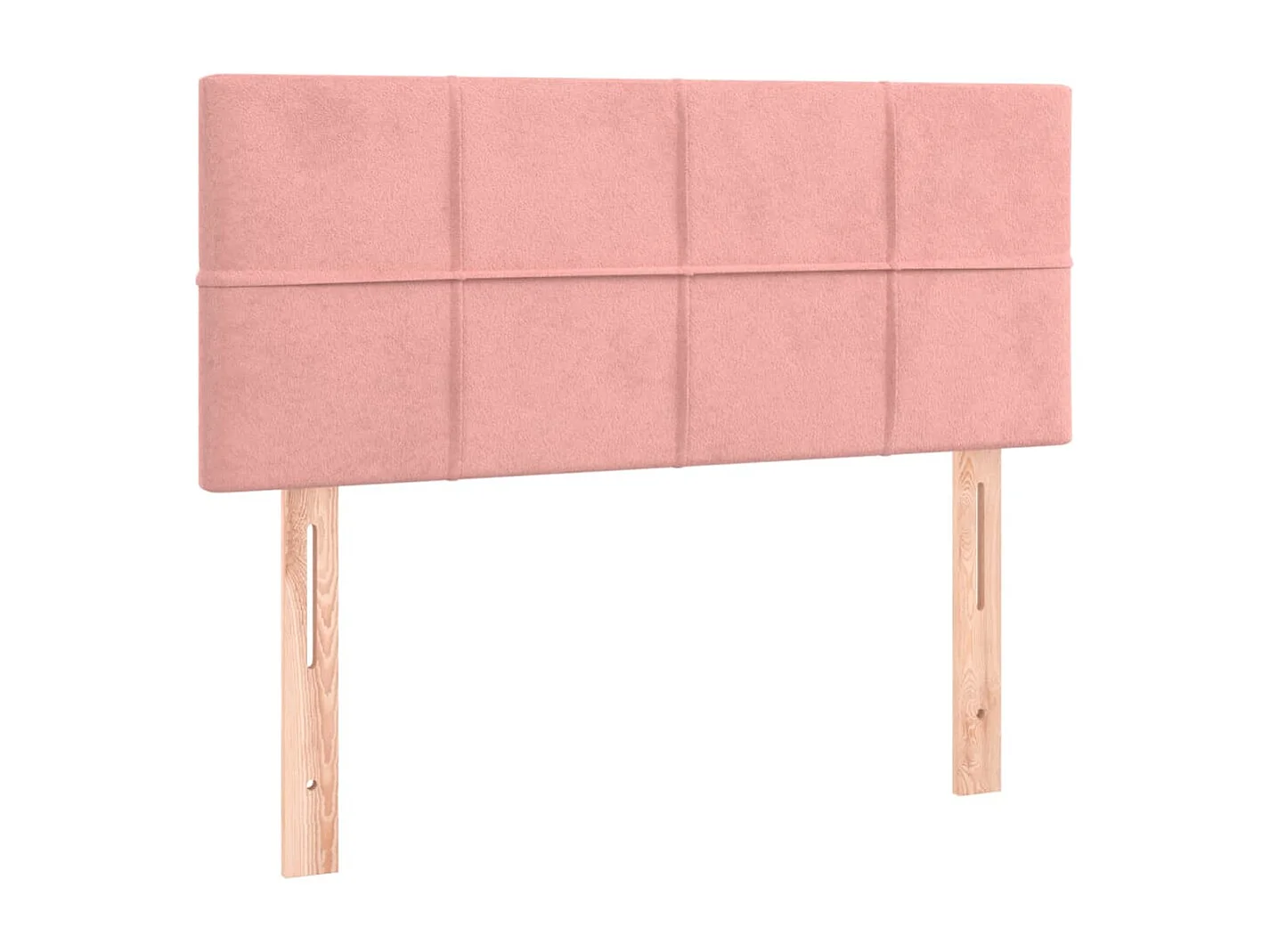 Letto a Molle con Materasso e LED Rosa 90x190 cm in Velluto