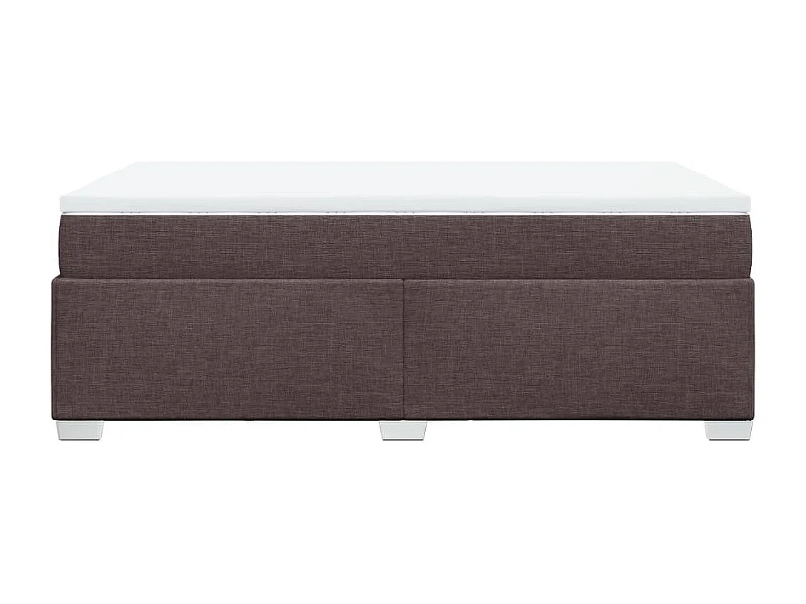 Sommier à lattes de lit et matelas marron foncé 120x190cm tissu