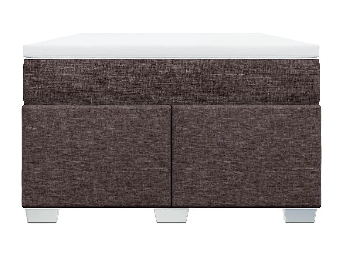 Boxspring met matras stof donkerbruin 120x190 cm
