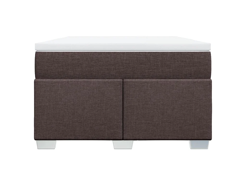 Boxspring met matras stof donkerbruin 120x190 cm