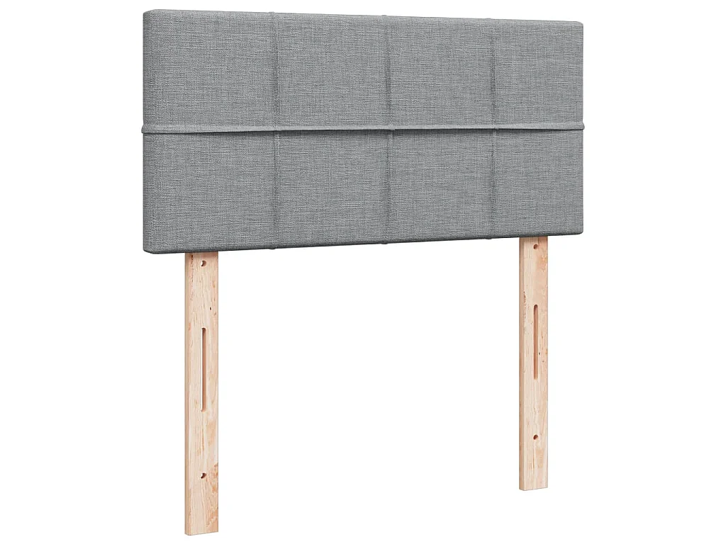 Giroletto a Molle con Materasso Grigio Chiaro 90x190 cm Tessuto