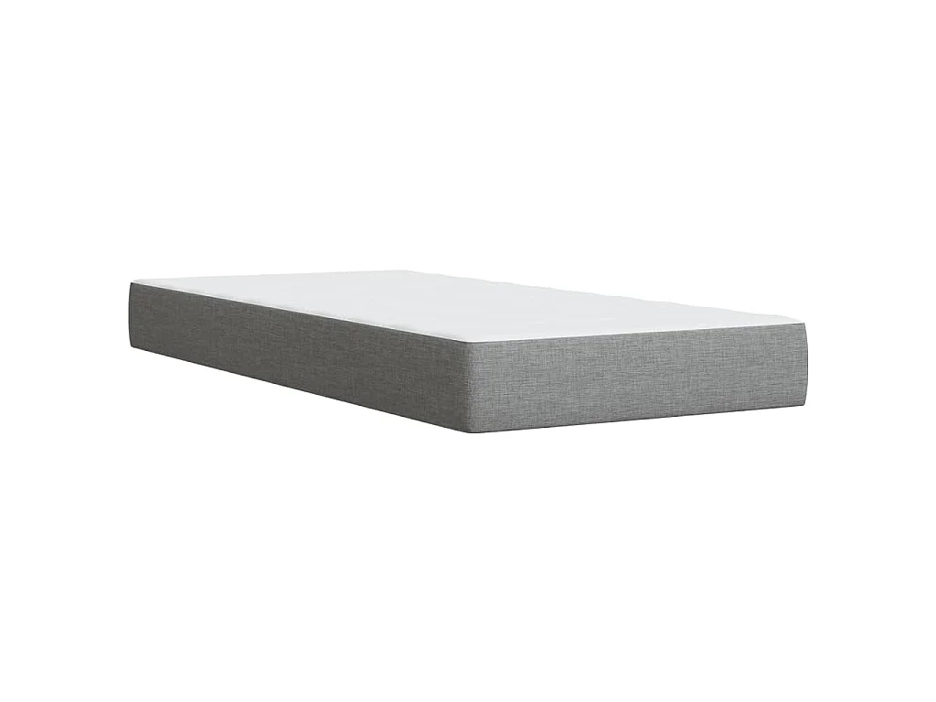 Giroletto a Molle con Materasso Grigio Chiaro 90x190 cm Tessuto