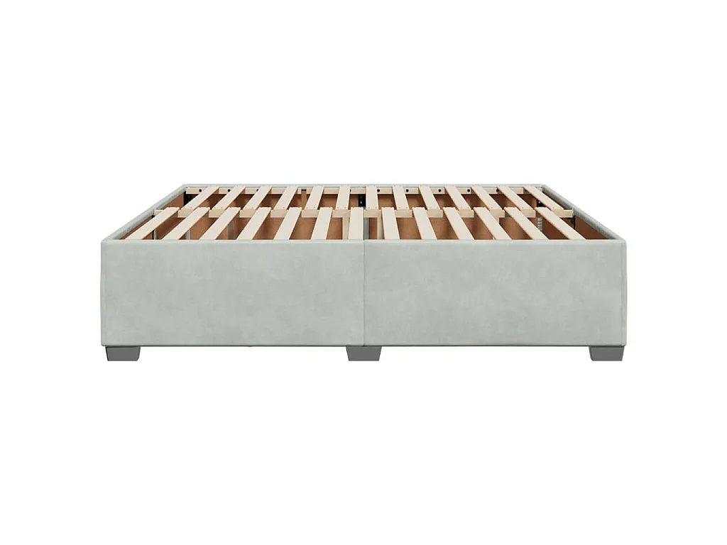 Bettgestell ohne Matratze Hellgrau 200x200 cm Samt