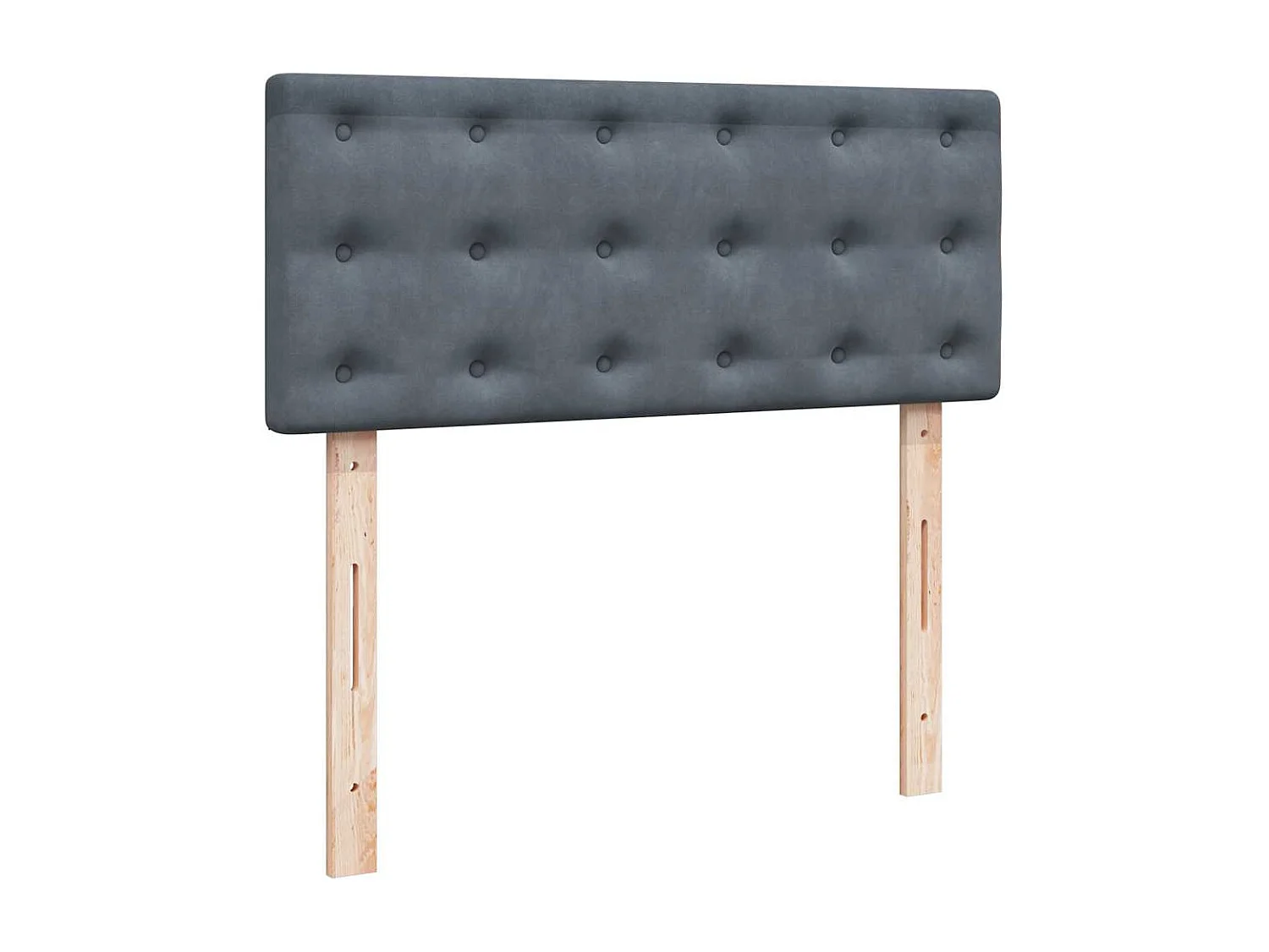Boxspring met matras fluweel donkergrijs 120x190 cm
