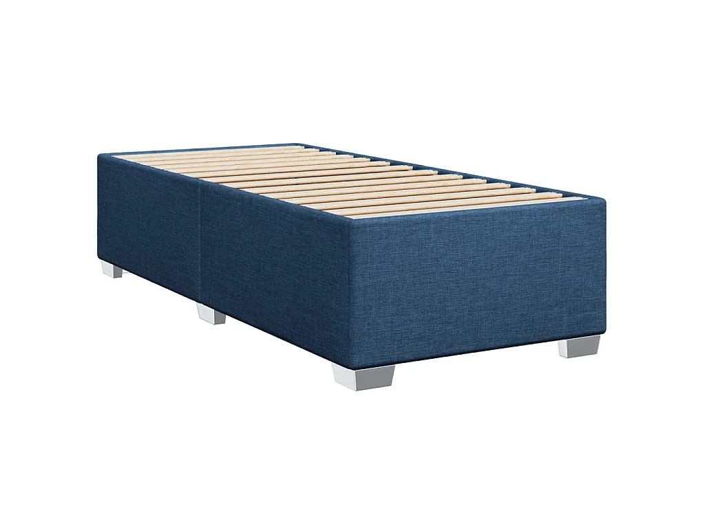 Boxspringbett mit Matratze Blau 90x190 cm Stoff