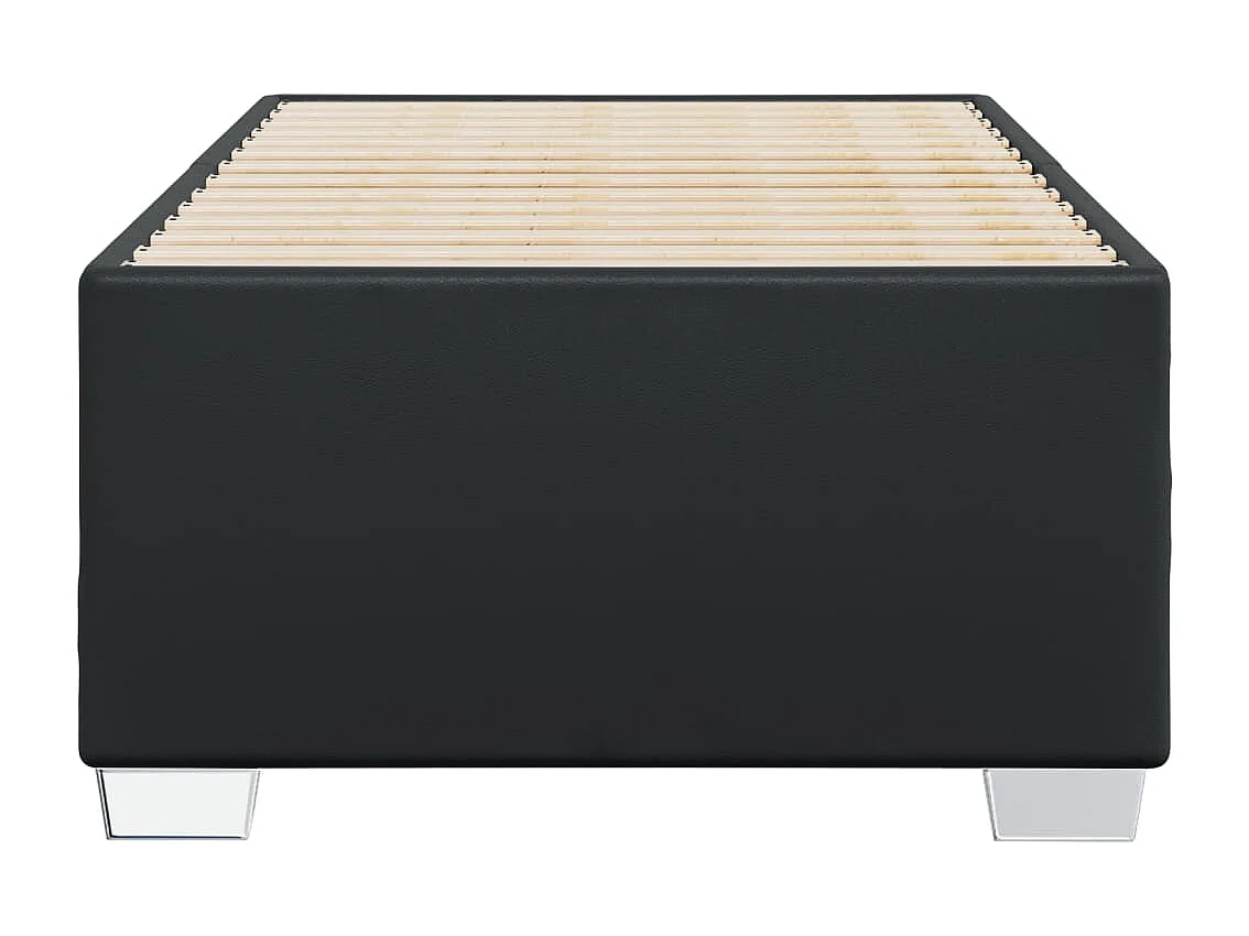 Cadre de lit sans matelas noir 90x200 cm similicuir